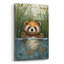 «Little Red Panda In The Water» par Momart, art mural en verre acrylique-1346390746