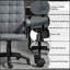 Chaise de bureau en lin Majeris-2110083597