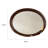 Lego Wall Mounting Mirror, 49 Inch Cherry Brown Solid Wood Oval Frame