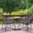 Square Glass Outdoor Dining Table , 24 " W 24 " D