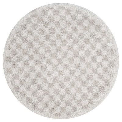 Moodi Modern Shaggy Area Rug Checkered Design