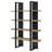 Mystrene Black And Walnut 4-Shelf Bookcase