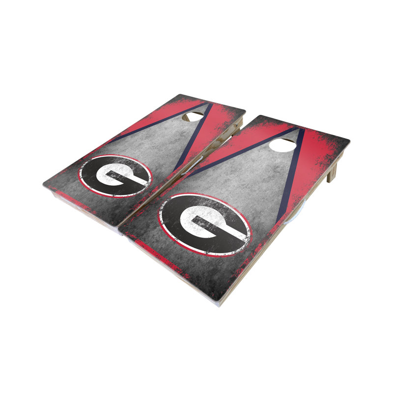 Ensemble de cornhole 10 pièces university of georgia distressed