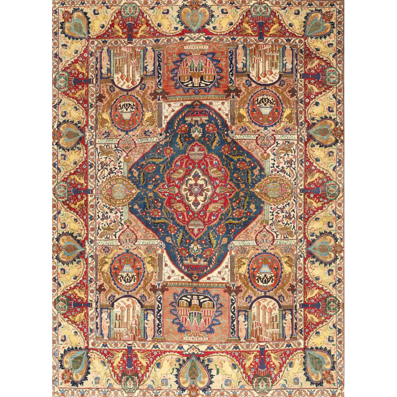 Tapis oriental beige, Rectangle 5 pi x 7 pi