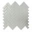 Carreau de mosaïque de plancher et de mur en porcelaine brillante blanche à motif de chevrons en silice 13 po x 13 po