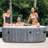 Intex 4 - Person 140 - Jet Round Inflatable Hot Tub in Gray