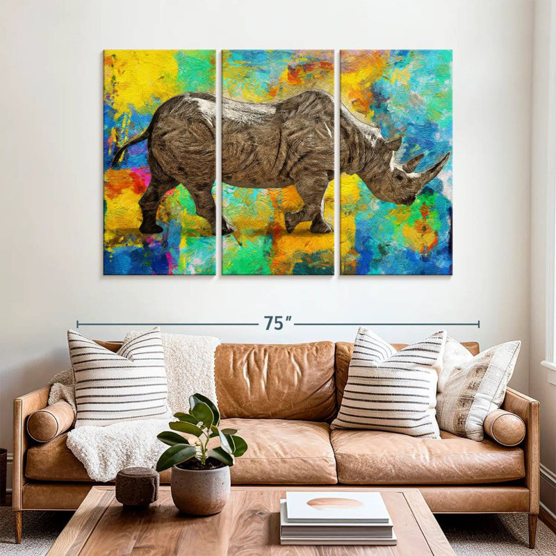 Fantasy Rhino, 42" H x 65" W