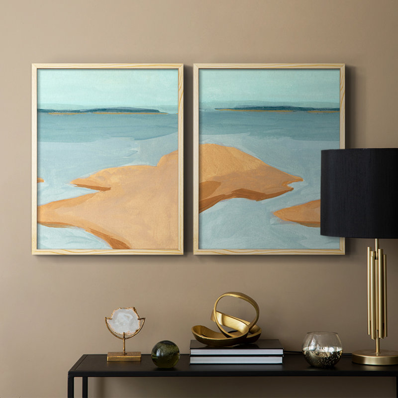 «Out on the Sandbar III», reproduction encadrée de qualité supérieure - prête à être accrochée - aucun clou requis - aucun clou requis
