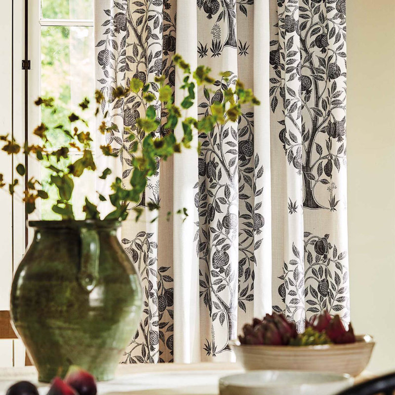 Anaar Tree Fabric, Charcoal