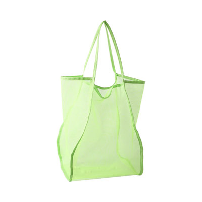 Sac de plage en nylon, sac de rangement de stade, sac de plage en filet de 26 L, sac de plage pliable pour les vacances à la plage
