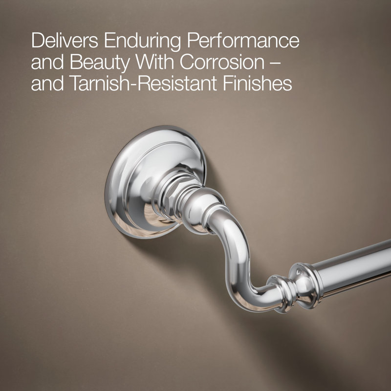 Artifacts® Wall Mounted Towel Bar, Polished Chrome, 3" H x 21" W x 3.5" D