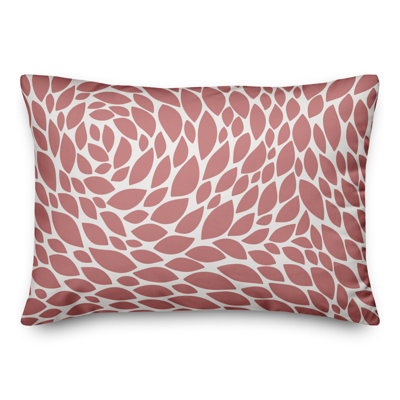 Abstract Outdoor Throw Pillow, Pink