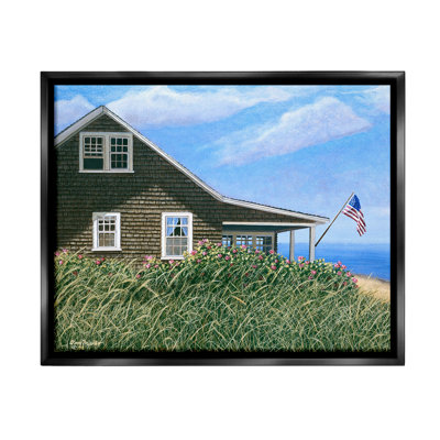 «Cape House With Flag Floater Frame» par Tom Mielko sur toile