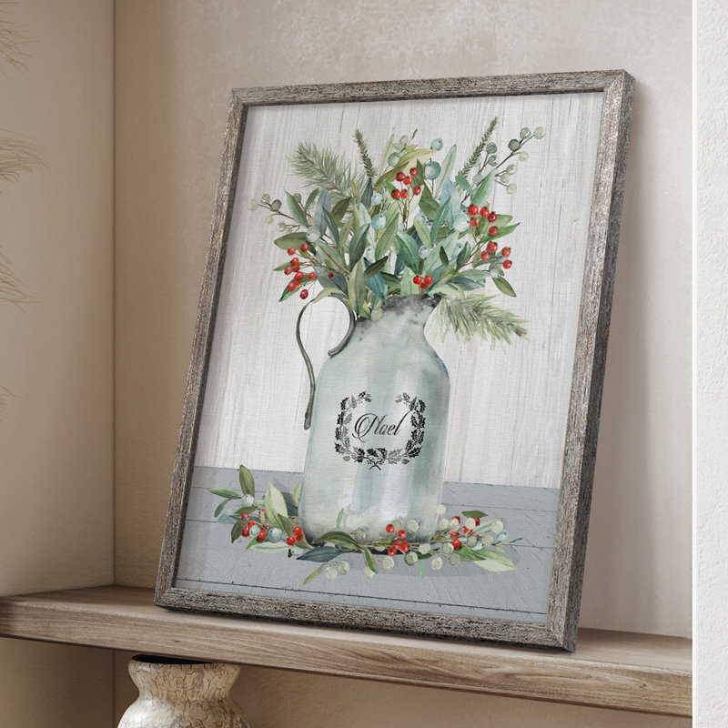 Farmhouse Christmas Noel, reproduction encadrée - bois massif, H 30 po x l 24 po