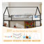 Lit superposé simple au-dessus de simple / métal robuste robuste / réduction du bruit / barrière de sécurité / aucun sommier tapissier requis,-673155642