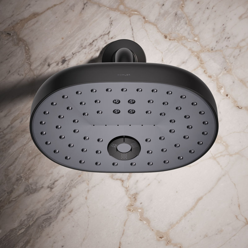 Statement™ Oval Multifunction Showerhead with Katalyst Air-Induction Technology, Matte Black