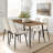 Izzat 4 - Person Dining Table Sets With 47“ Rectangular Table & 8 Chenille Chairs-2050250206