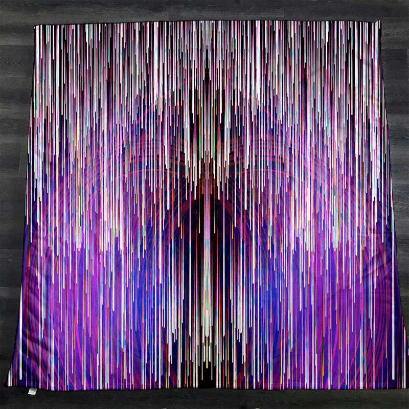 Plain Weave / Muslin Throw Blanket,  Digital Rainfall