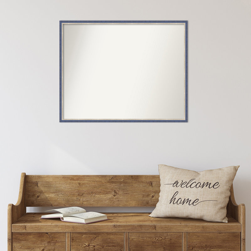 Miroir mural Earsie, 23,25 po x 29,25 po, Bleu, Rectangle