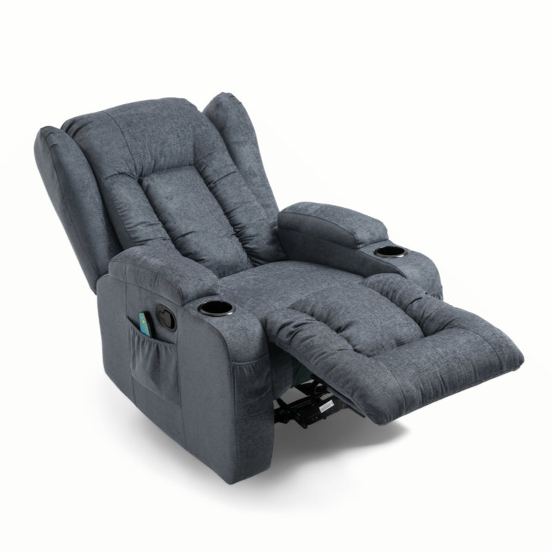 Fauteuil inclinable massant, Gris anthracite