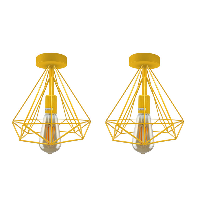 Aliahna Flush Mount, Yellow