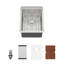 Évier de cuisine en acier inoxydable encastrable à cuve simple encastrable 17 po avec accessoires pour station de travail encastrable 17 po