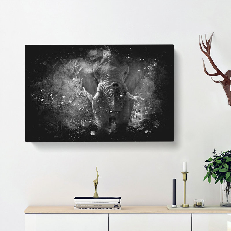 The Majestic Elephant - Wrapped Canvas, 60cm H x 91cm W x 3cm D