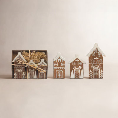 4-Piece Village House Accent Set