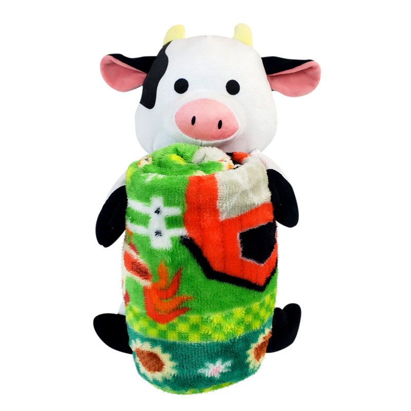 Couverture en soie de vache laitière avec peluche Huglee
