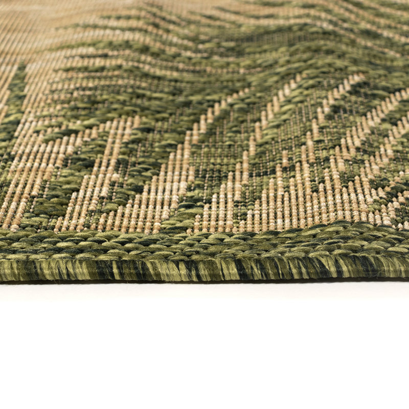 Tapis intérieur / extérieur floral Adal, Carré 7 pi 10 po