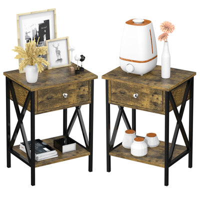 Katsikis Une paire de tables de chevet pour le salon, la chambre à coucher