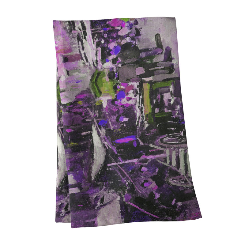 Serviette de thé naples market, Polyester sergé, Mauve