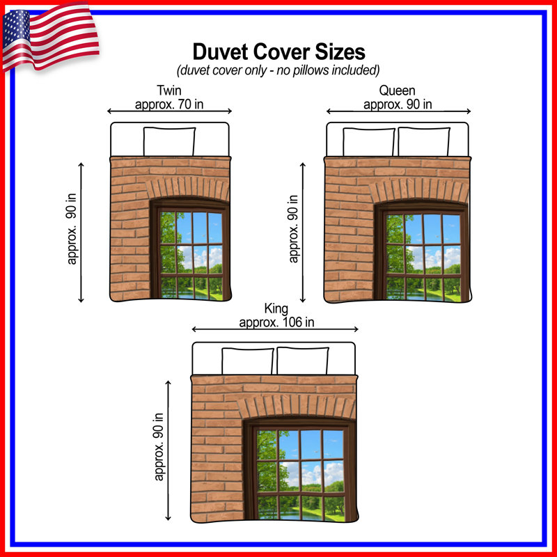 Brick Wall Window Duvet Covers, Twin