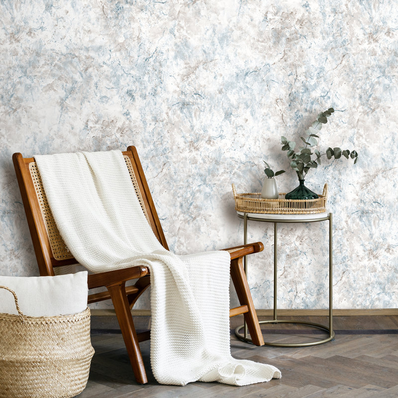 Papier peint luxueux en marbre, Bleu
