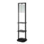 Lampe de table, étagère verticale à deux niveaux 16,5 x 17 x 74 po avec lumière (sans ampoule)