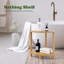 Tabouret de douche d'angle à 2 niveaux en bambou avec tablette de rangement, banc de repose-pieds de douche imperméable pour les pieds de rasage, siège et organisateur de salle de bain, conception peu encombrante