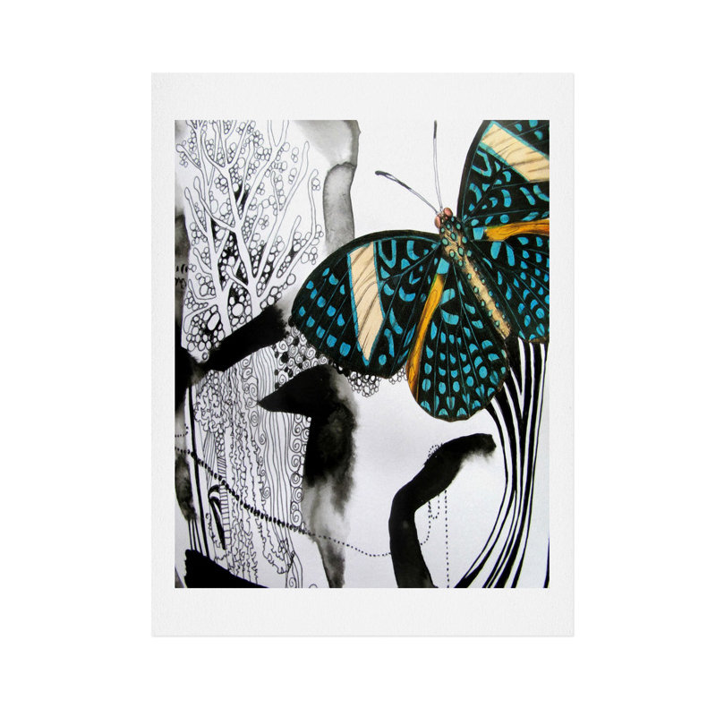 « ink black papillon », impression, H 14 po x l 11 po x P 0,13 po
