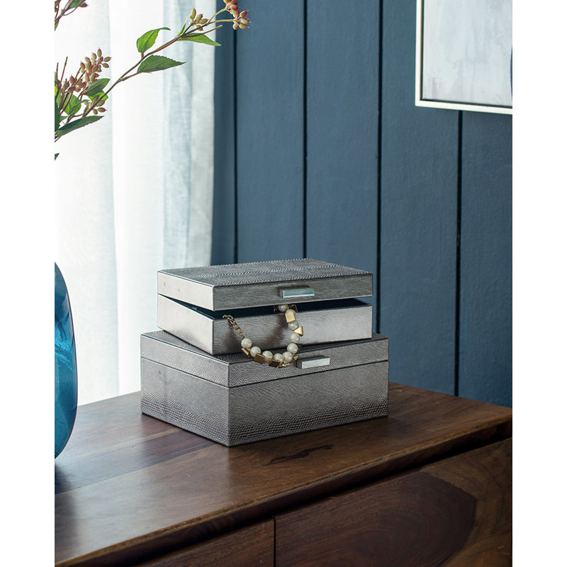 Kallie 2 Piece Plastic Decorative Box Set