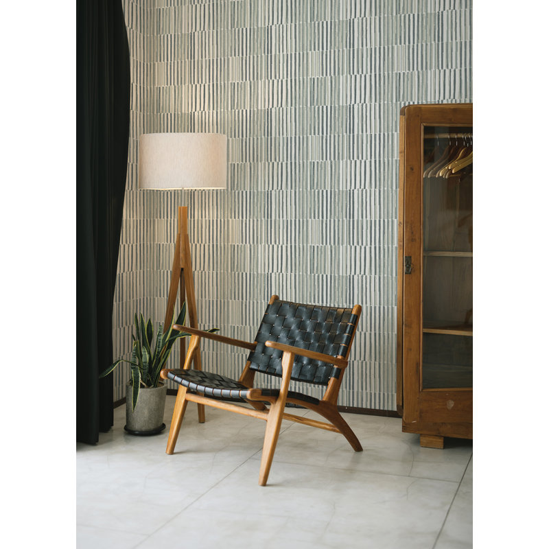 Zahara Textured Stripe Luxury Wallpaper, Beige