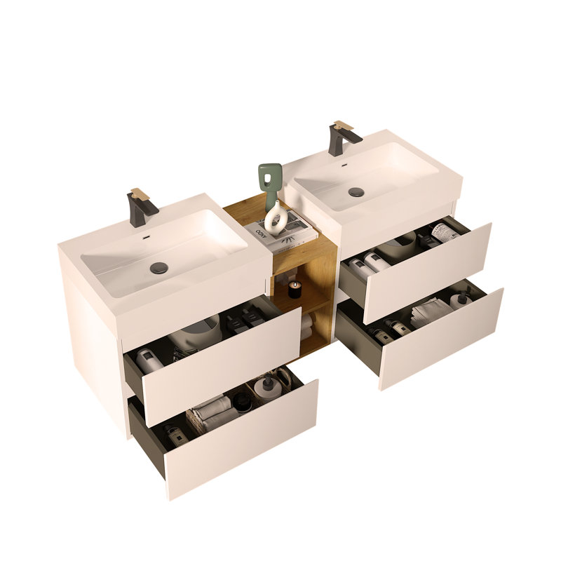 Meuble-lavabo mural 60 po U062-Alice60W-201