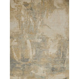 Infinity Handmade Wool/Nylon, Silver/Gray Area Rug