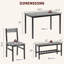 Dining Table Set For 4, With Bench & 2 Chairs-1952102700-1952102699