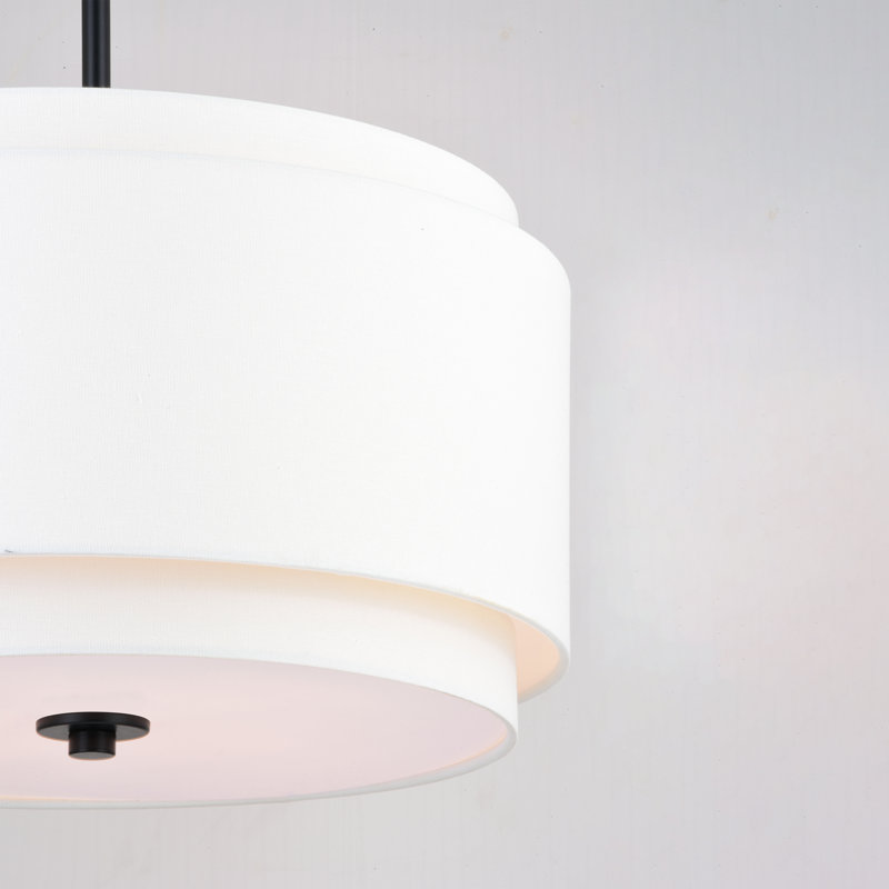 Lustre tambour 4 lumières Amia, Noir
