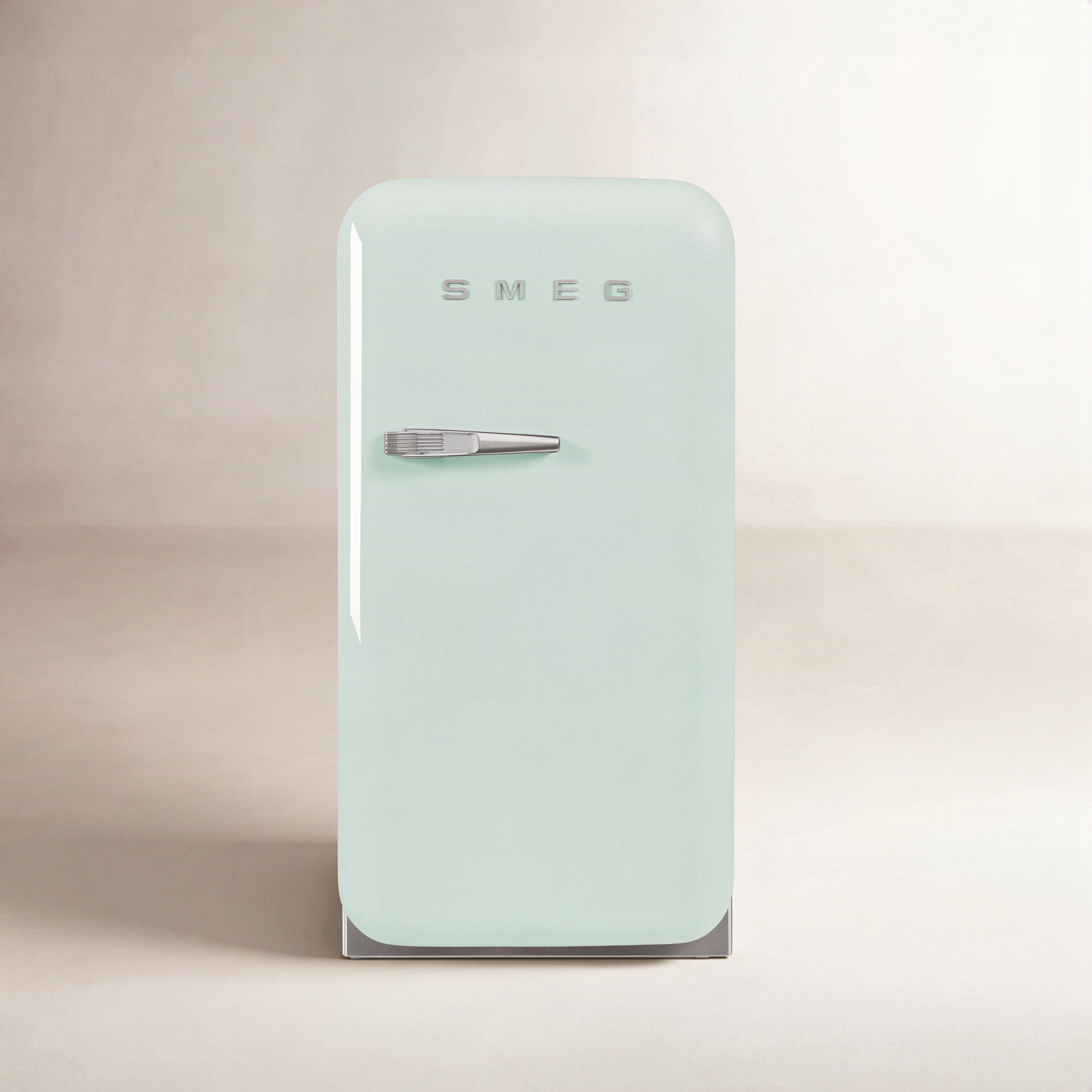 SMEG 50s Style Freestanding Mini Fridge, Pastel Green, Right
