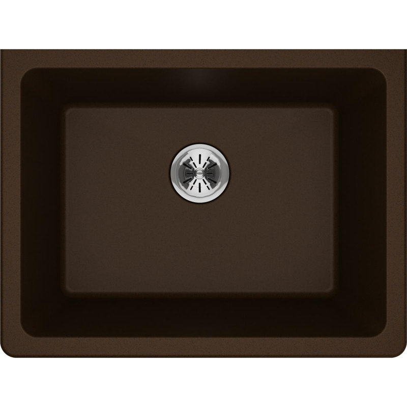 Évier de cuisine 25 po x 18 1/2 po x 11 13/16 po Quartz Classic, Moka