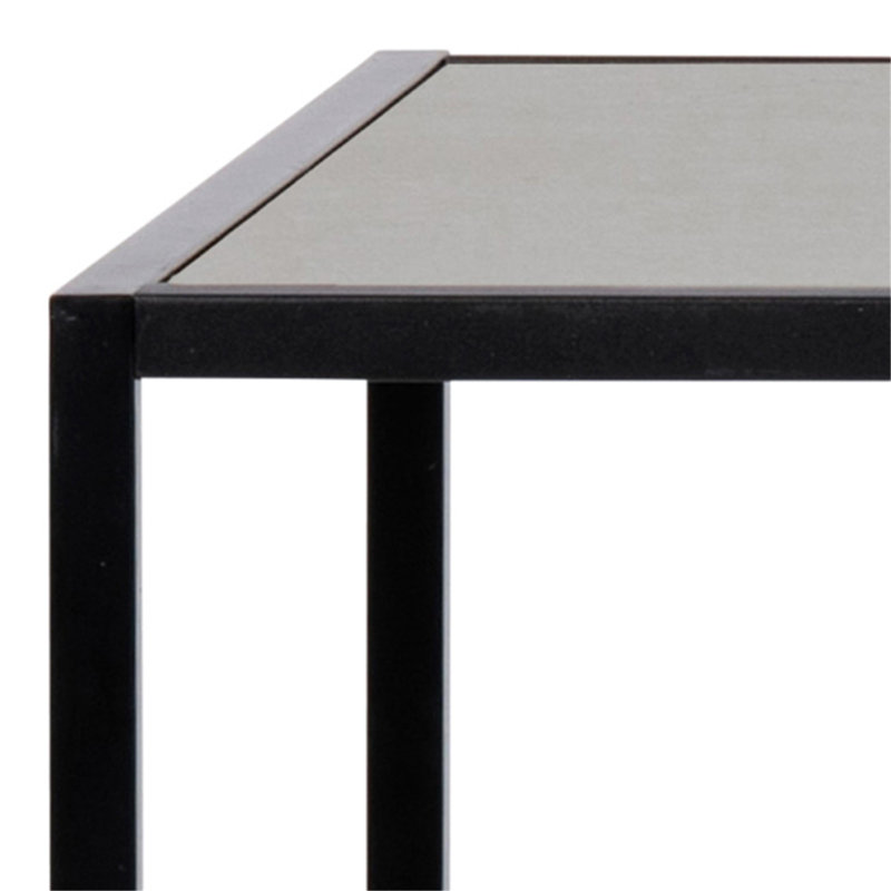 Joliet Metal Base Dining Table, Black