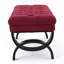 Banc de repose-pieds capitonné classique avec tabouret traditionnel avec pieds en bois pour le salon-132914082