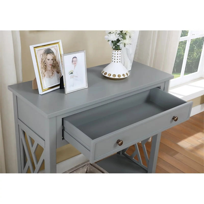 Canapé console Lund de 32 po de largeur avec 1 tiroir et 1 tablette Lund, Gris