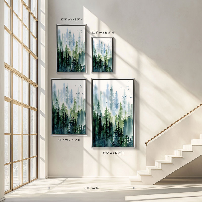 "Treeline" by Katrina Pete Print on Canvas in a Floater Frame, 33.5" H x 21.5" W
