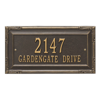 Gardengate Personalized Grande 2-Line Wall Address Plaque